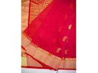 Styfash Unstitched Chanderi Sarees, Color : Pink, 2500