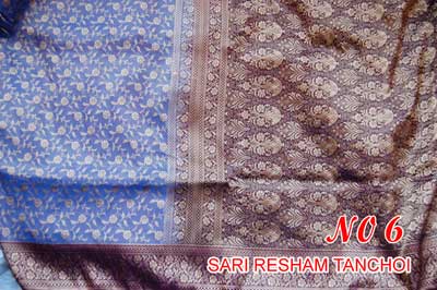 Plain Resham Tanchoi Saree, Feature : Comfortable, Easily Washable, Skin Friendly