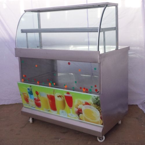 Juice Display Counter, Color : SILVER