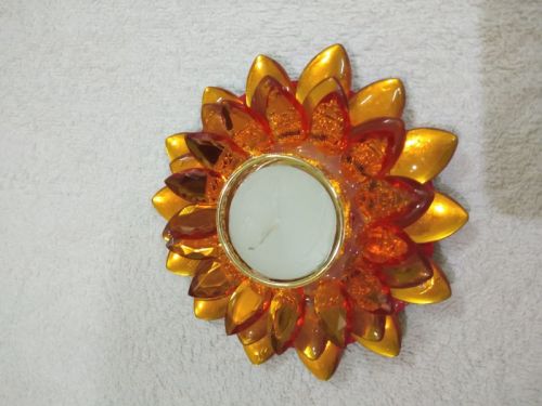 Crystal Lotus Flower Candle Stands