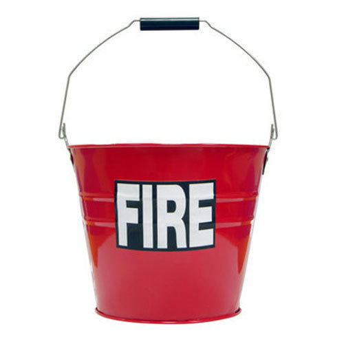 Fire Safety Bucket, Color : Red, White, Black