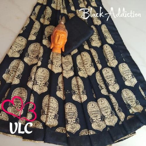 VLC Pure Cotton Hand Printed Kalamkari Sarees