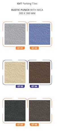 Ceramic GVT Rustic Punch Parking Tiles 30x30cm