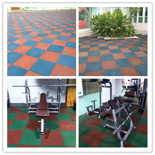 10-50mm Thickness Rubber Tile Removable Sport Floor
