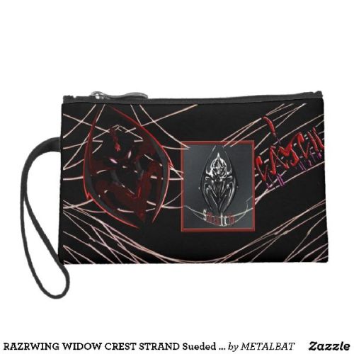 Widow Crest Strand Suede Mini Clutch Purse