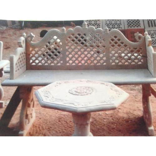 Polished Sandstone Garden Table Set Modern