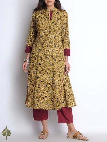 Hand Block Printed Kalamkari Cotton Kurta