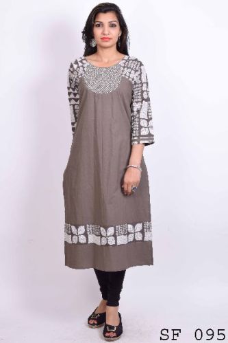 Sanganeri Reglan/kimono Sleeve Straight Kurti