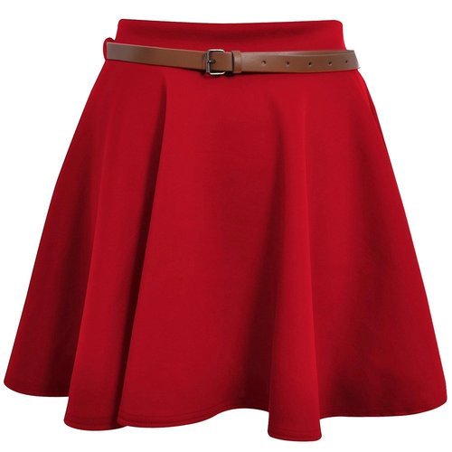 Ladies Skirts, Color : Red