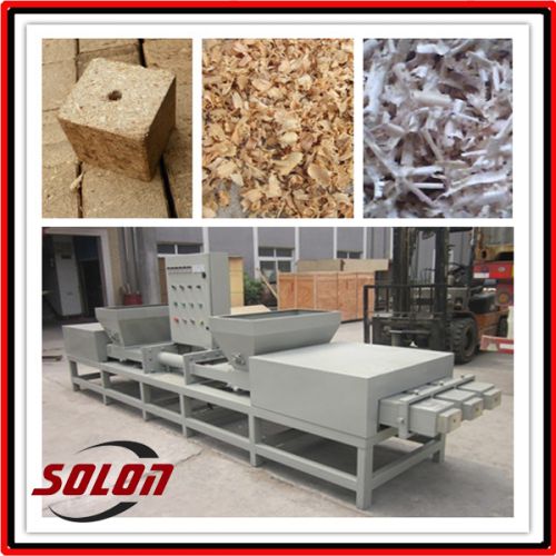 Wood Sawdust Shavings Compress Block Making Machine