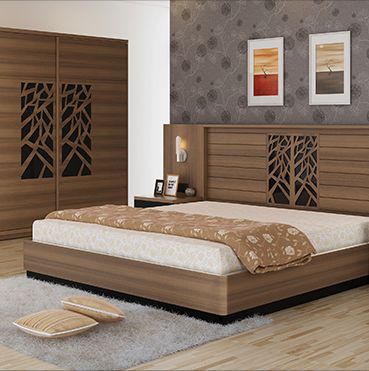 Metal Wood Polished Bedroom Furniture, Pattern : Plain