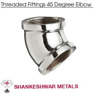 Carbon Steel Threaded 45 Elbow Fittings, Connection : Socketweld