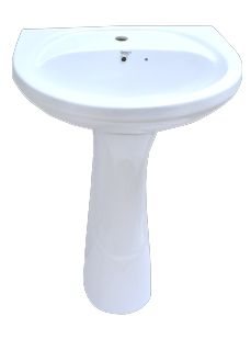 Ceramic Plain Pedestal Wash Basin, Color : White