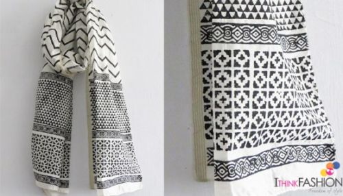 Block Printed Stoles, Size : 28*72 iNCHES