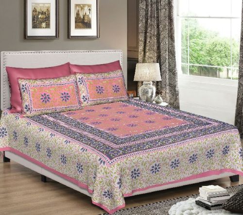 GANGAUR FASHION Cotton Bedspread, For Home Furshings, Style : Jaipuri Print