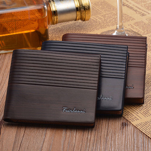 Men's Vintage Faux Leather Bifold Purse ID Card Holder Clutch Wallet Fancy