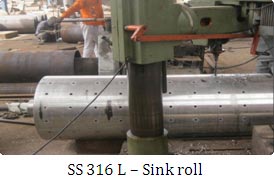 Stainless Steel Sink Rollers, For Industrial, Length : 5 M To 10 M