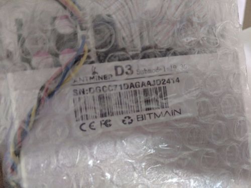BITMAIN Antminer D3 ASIC DASH MINER
