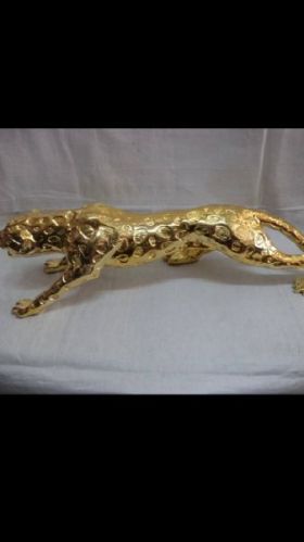 Metal Handcrafted Leopard Statue