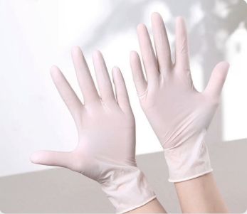 Latex Examination Gloves, Color : White