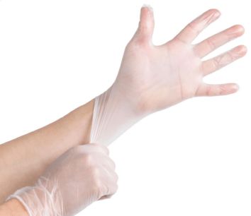 Vinyl Examination Gloves, Color : White