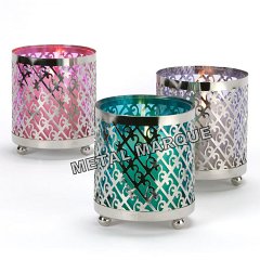 Cylindrical Metal Hurricanes Candle Holders, For Decoration
