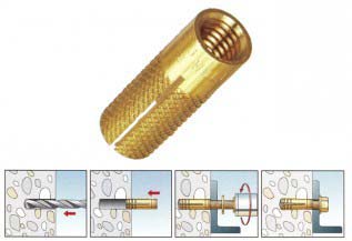 Brass Concrete Anchors for industrial