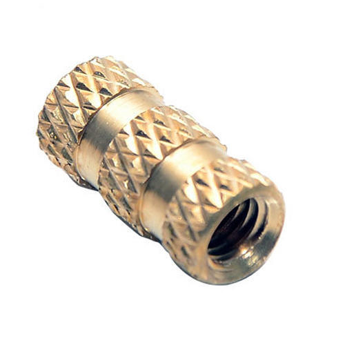 Brass Cross Diamond Knurling Inserts, Color : Golden