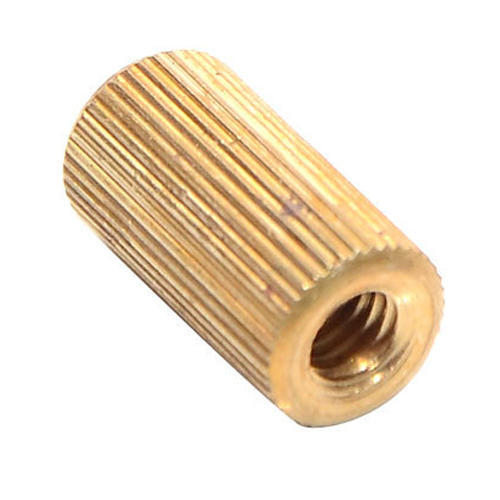 Brass Pressed Knurling Inserts, Color : Golden