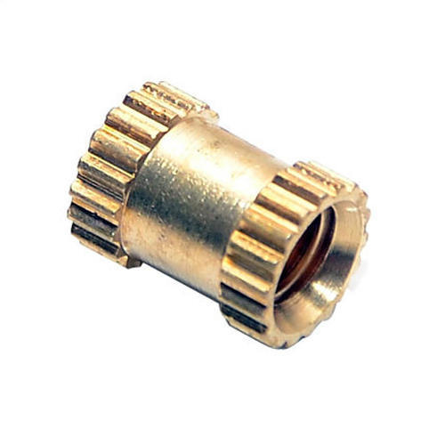 Brass Round Knurling Inserts, Color : Golden