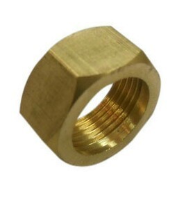 Brass Sanitary Nuts, Color : Golden