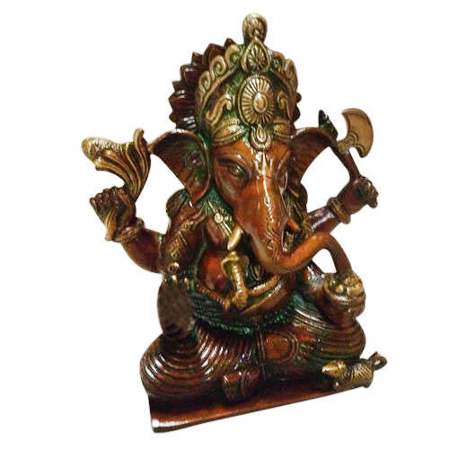 Brass Ganesha Statue, Color : Multicolor