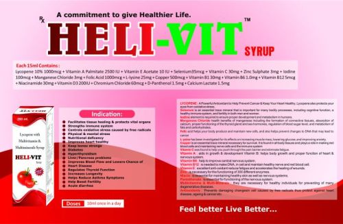 Liquid Heli-vit Syrup, Packaging Type : Plastic Bottle