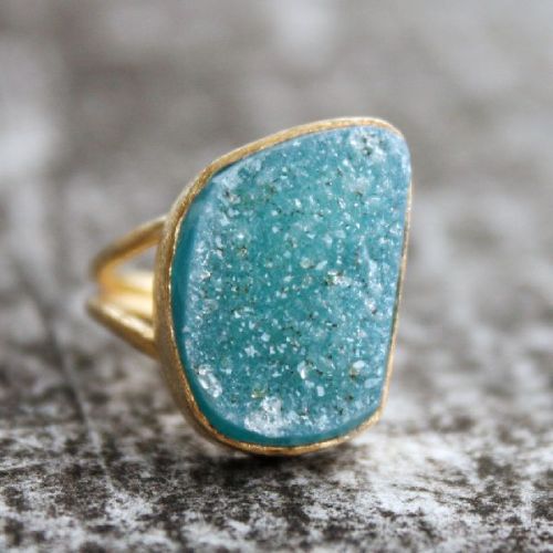 Agate Druzy Rings