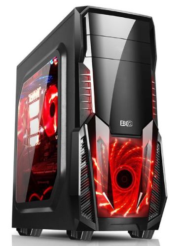 BBC-0653BB Black Full Tower GAMING Cabinet