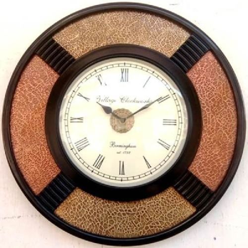 ROUND POLISH RING COASTER FITTING WALL CLOCK