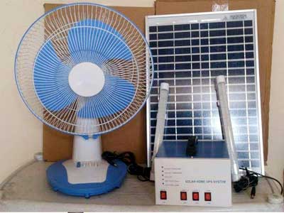 Solar Rechargeable Fan, Voltage : 10