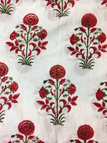 Vht Cotton Hand Block Printed Fabric, Density : Jaipur