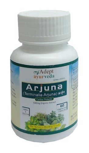 Adept Ayurveda Arjuna Capsules, Packaging Type : STRIPS