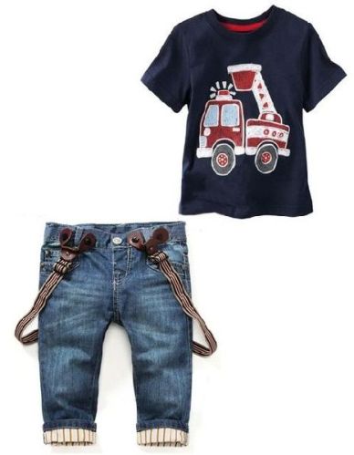 Printed Boys Jeans-T-Shirt Set, Feature : Anti-Shrink, Breathable, Eco-Friendly