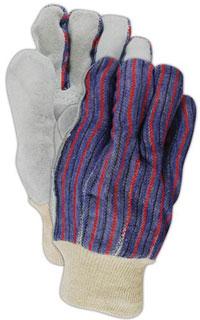 Cow Split Leather Palm Gloves With Knit Wrist