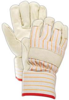 Grain Leather Palm Glove With Safety Cuff