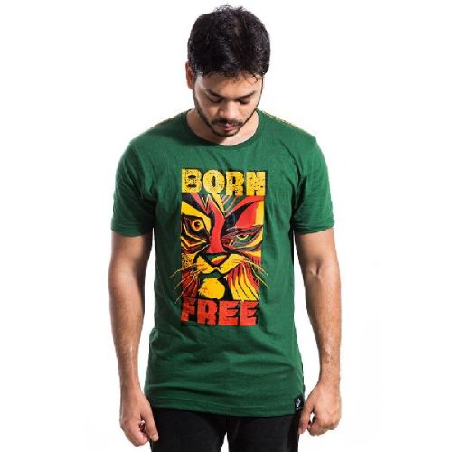 Born Free Mens Round Neck T-Shirts, Size : Extra Large, Large, Medium, Small