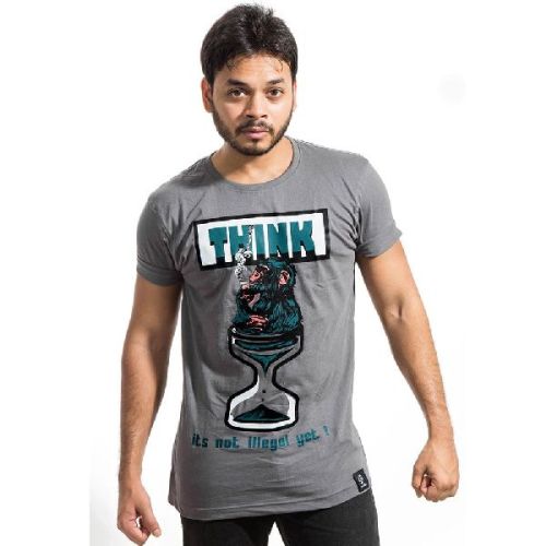 Think Tank Mens Round Neck T-Shirts, Size : Extra Large, Large, Medium, Small