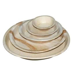 Round Areca Leaf Plates, For Serving Food, Feature : Disposable, Eco Friendly, Light Weight