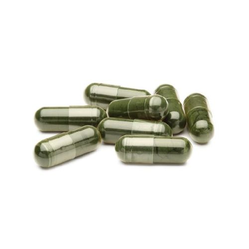 Spirulina Capsules, Color : Green