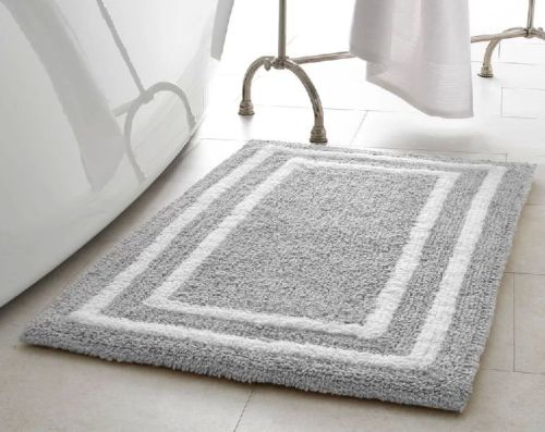Cotton Fabric bath mats, Shape : Rectangle for In Bathroom