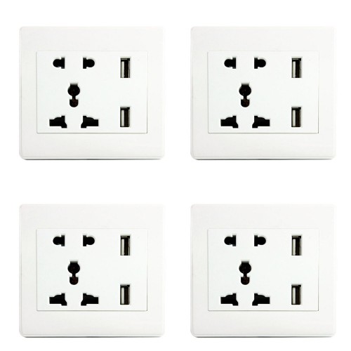 Plastic Combined Switch Socket, For Control Panels, Home Use, Plug Use, Feature : 4 Times Stronger