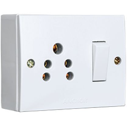 Combined Switch Socket With Box, For Control Panels, Home Use, Plug Use, Power Supply, Feature : 4 Times Stronger