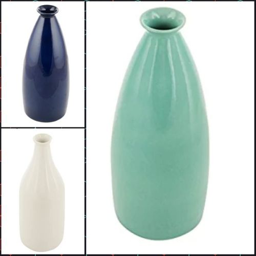 Common Opel Glass Bottle Shaped Vase, For Decoration, Pattern : Non Printed, Printed